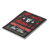 ik wil alleen maar kerstcadeautjes voor grieit en  notitieblok (Linkerzijde)