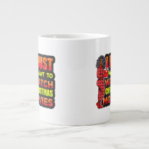 Ik wil alleen maar kerstfilms bekijken grote koffiekop