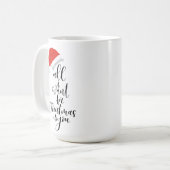 Ik wil alleen maar kerstmis met Mok... je mok. Koffiemok (Voorkant links)