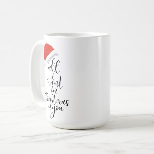 Ik wil alleen maar kerstmis met Mok... je mok. Koffiemok (Voorkant links)