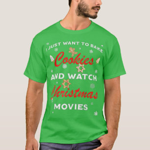 Ik wil alleen maar koekjes bakken en kerstmis beki t-shirt