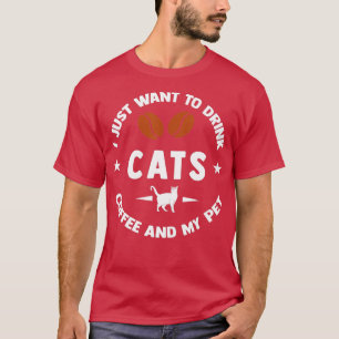 Ik wil alleen maar koffie en mijn huisje Drinken T-shirt