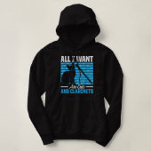 Ik wil alleen maar Mannen en Clarinets... grappige Hoodie (Design voorkant)