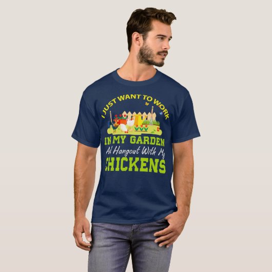 Ik wil alleen maar met m'n kippenkuiken. t-shirt (Voorkant volledig)