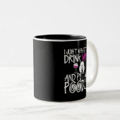 Ik wil alleen maar mijn porseleinhond Drinken Tweekleurige Koffiemok (Voorkant rechts)