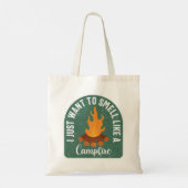 Ik wil alleen maar ruiken als een kampvuur tote bag (Achterkant)