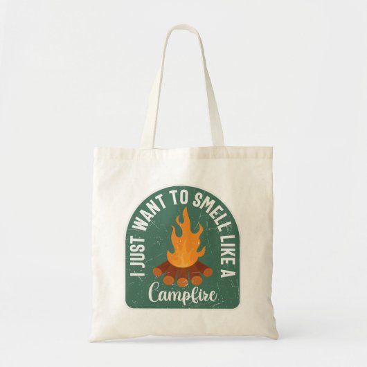 Ik wil alleen maar ruiken als een kampvuur tote bag (Voorkant)