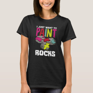 Ik Wil Alleen Maar Stenen Schilderen Kunstenaar Sc T-shirt