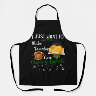 Ik wil alleen maar Tamales Con Christmas Y Cafeci Schort