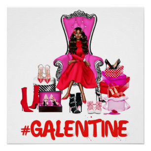 Ik wil alleen maar Valentijnsdag met melanine Perfect Poster