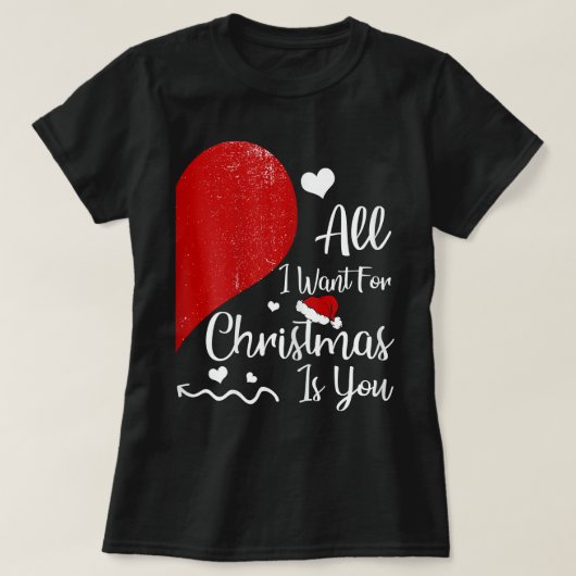 Ik wil alleen maar voor kerst dat je koppels mat t-shirt (Design voorkant)