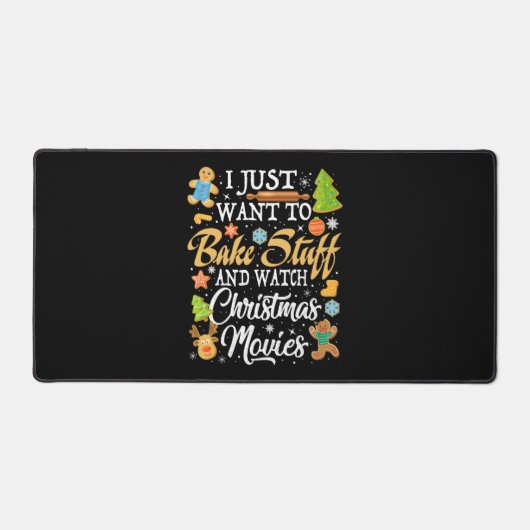 Ik wil alleen maar wat eten en kerstmis kijken bureaumat (Voorkant)