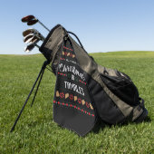 Ik wil alleen maar wat eten en kerstmis kijken golfhanddoek (Groen)