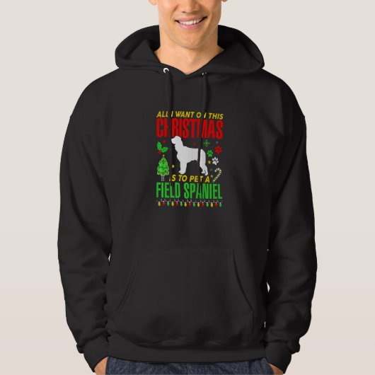 Ik wil alleen met deze kerst een veldspa plaatsen hoodie (Voorkant)