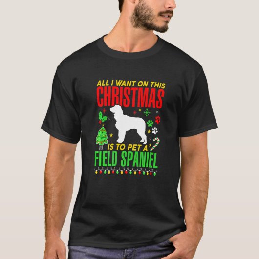 Ik wil alleen met deze kerst een veldspa plaatsen t-shirt (Voorkant)