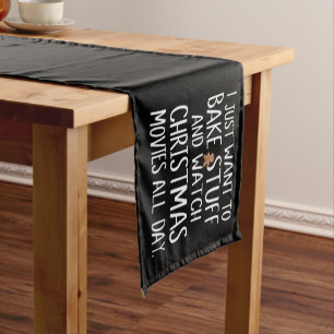 Ik wil alleen nog maar een paar kerstfilms bekijke korte tafelloper