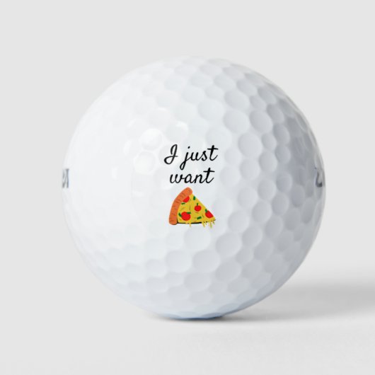 Ik wil alleen Pizza Golfballen (Voorkant)