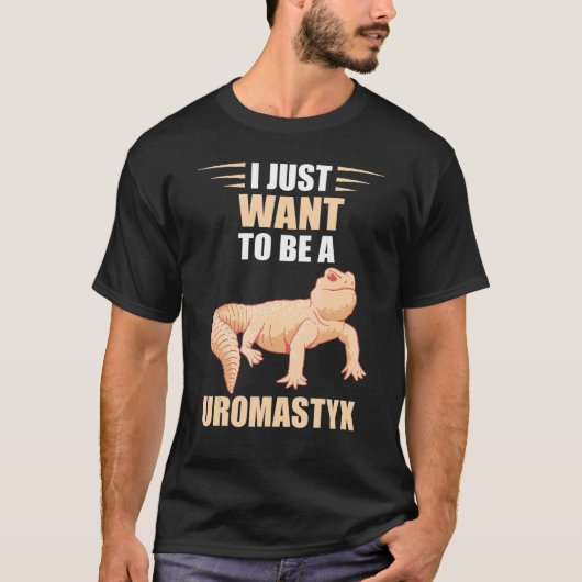 Ik wil alleen Uromastyx Reptile Desert Agame Uroma T-shirt (Voorkant)
