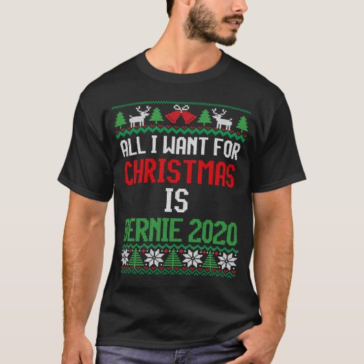 Ik wil alleen voor Kerstmis Bernie 2020 Bernie San T-shirt (Voorkant)
