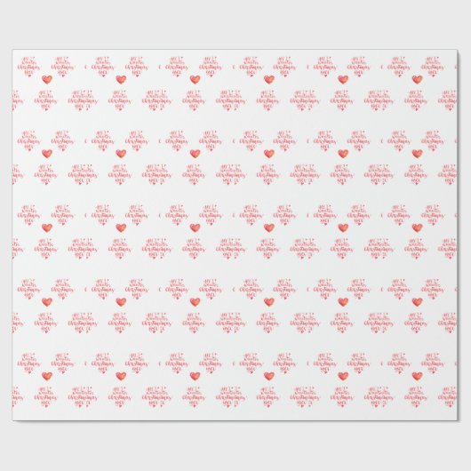 Ik wil alleen voor Kerstmis. Verpakkingspapier Cadeaupapier (Vlak)