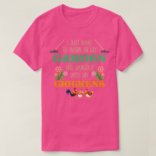 Ik wil alleen werken in mijn tuin Funny Gardener G T-shirt (Design voorkant)