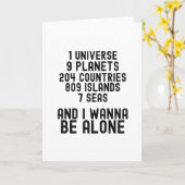 Ik wil alleen zijn - grappige Introvert-thema Kaart (Gele Bloem)