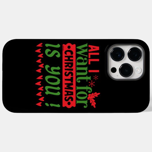 IK WIL ALLEMAAL CHRISTMAS. Case-Mate iPhone CASE (Achterkant (horizontaal))