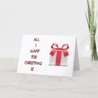 IK WIL ALLEMAAL CHRISTMAS ****JIJ *** FEESTDAGEN KAART