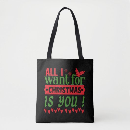 IK WIL ALLEMAAL CHRISTMAS. TOTE BAG (Voorkant)