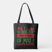 IK WIL ALLEMAAL CHRISTMAS. TOTE BAG (Achterkant)