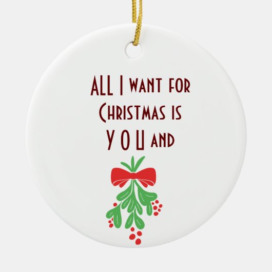 IK WIL ALLEMAAL "CHRISTMAS" ZIJN "JULLIE"-ORNAMENT KERAMISCH ORNAMENT (Voorkant)