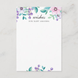 Ik wil baby. Waterverf paars floreel advies Informatiekaartje