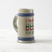 Ik wil bier voor Christmas Beer Stein Bierpul (Voorkant links)