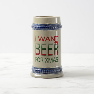 Ik wil bier voor Christmas Beer Stein Bierpul