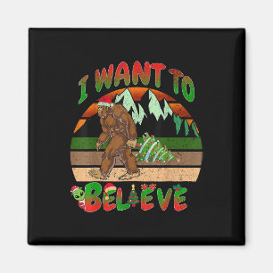 Ik wil Bigfoot Tree Aliens geloven Magneet