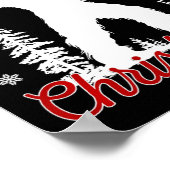 Ik wil Bigfoot voor Kerstmis Sasquatch American Fl Poster (Hoek)