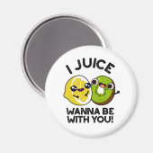 Ik wil bij je zijn... grappige fruitbonen. magneet (Voorkant / Achterkant)