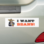 Ik wil bonen Bumpersticker (Op auto)