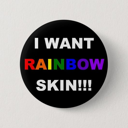 IK WIL BUTTON VAN DE HUID VAN DE RAINBOW (Voorkant)