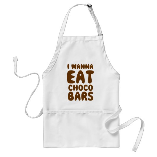 Ik wil Choco Bars eten Standaard Schort (Voorkant)