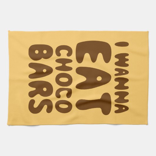 Ik wil Choco Bars eten Theedoek (Horizontaal)
