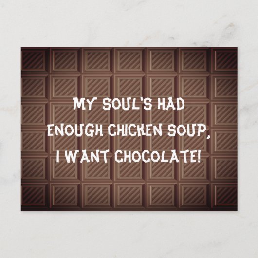 Ik wil chocoladegrapje briefkaart (Voorkant)