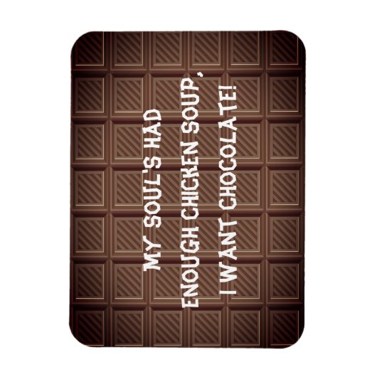 Ik wil chocoladegrapje magneet (Verticaal)