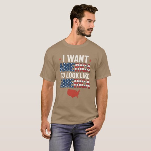 IK WIL DAT AMERIKA OP AMERIKA LIJKT T-SHIRT (Voorkant volledig)
