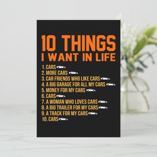 Ik wil dat auto-mechanische auto-mechanische auto' bedankkaart (Staand voorkant)