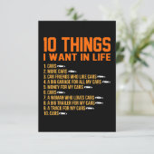 Ik wil dat auto-mechanische auto-mechanische auto' RSVP kaartje (Staand voorkant)