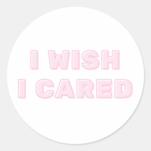 Ik wil dat ik klaarde ronde sticker