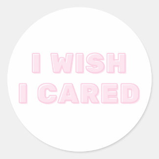 Ik wil dat ik klaarde ronde sticker