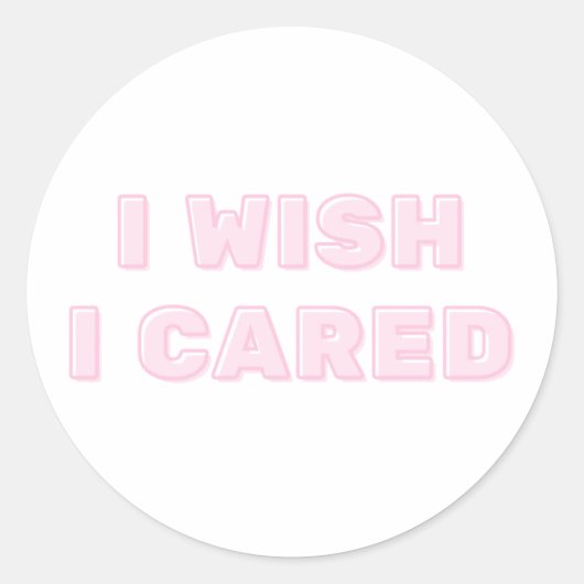 Ik wil dat ik klaarde ronde sticker (Voorkant)