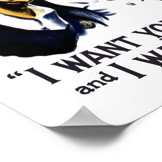 Ik wil dat je bij de marine bent. poster (Hoek)